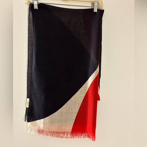 KATE SPADE WOMEN’S GEOMETRIC PRINT WOOL MULTI COLOR SCARF 31”x78” - Picture 9 of 9